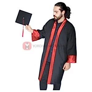 Üniversite Alpaka Kırmızı Mezuniyet Kep Cübbe