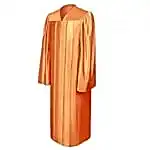 shiny-orange-graduation-gown
